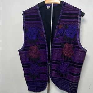 Women's Black and Purple Vest